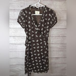 Kate Spade 100% Silk Pineapple Wrap Dress Size 0